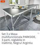 Masa de lucru multifuncțională parkside set de 3 bucăți