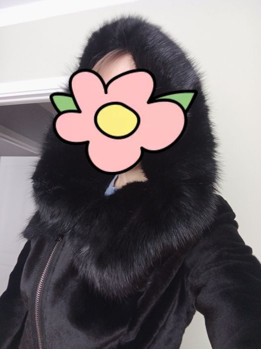 Норковая шуба черного цвета
