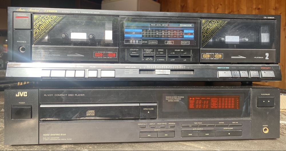 JVC XL-v211 Compat disc + Fisher Deck dublu CR-W863R