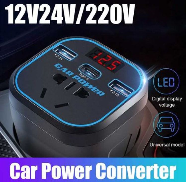 Преобразувател Инвертор на напрежение 12V/24V към 220V