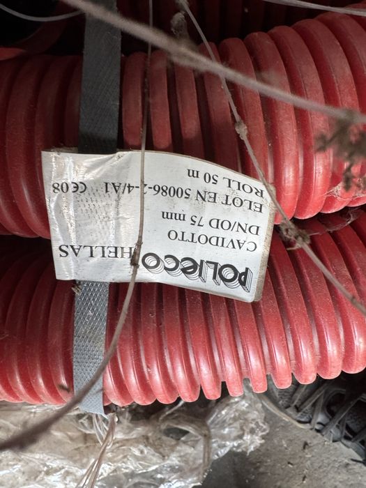 Гофрирана тръба предназначена за подземно полагане с вътрешен диаметър