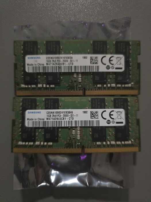 2x 16GB DDR4 2666MHz Samsung памет рам