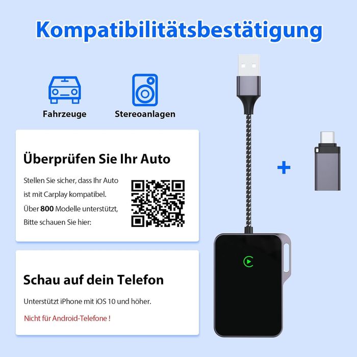 CarPlay auto Wireless pt iPhone + . Siri, Waze, apeluri etc