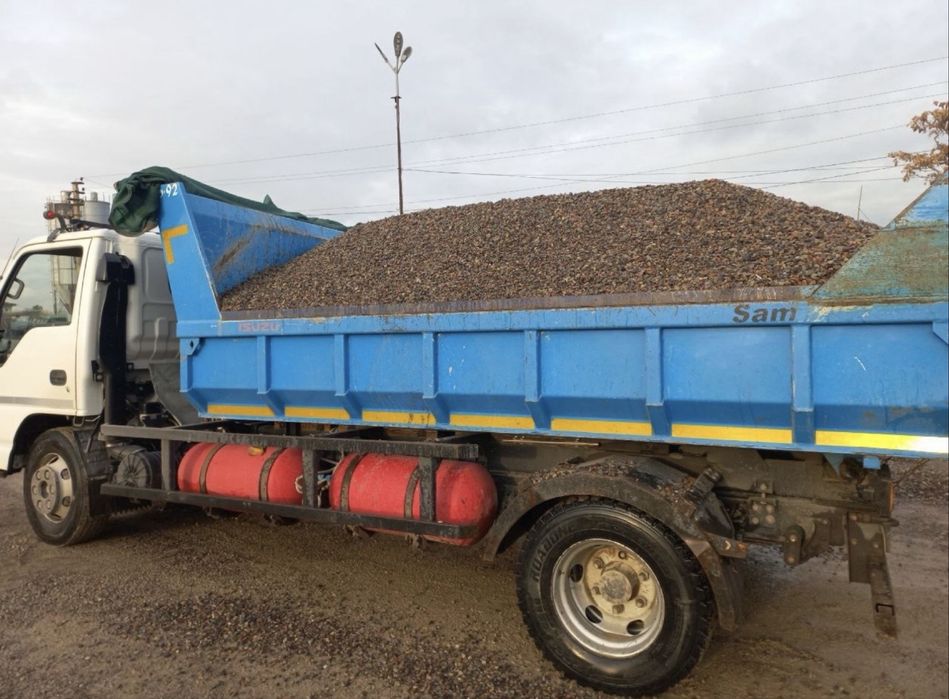 Вывоз мусора ахлат ташиш хизмати исузи 5 тонналик клинес шебен кампот