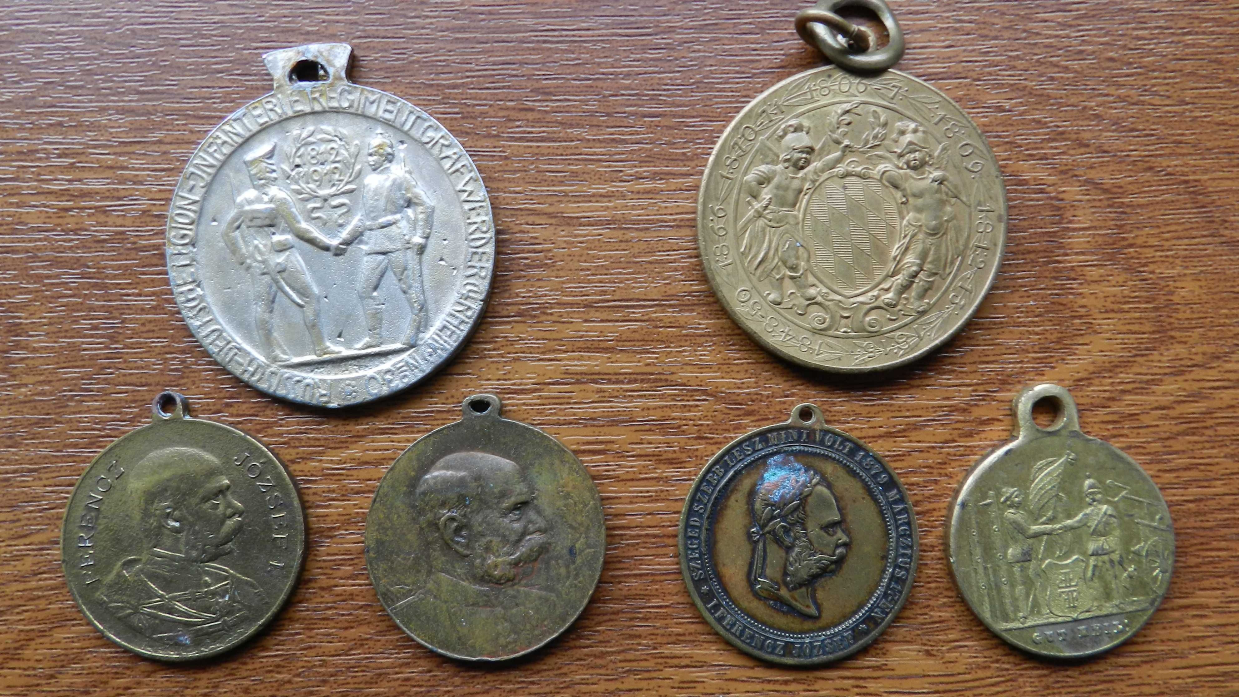 Medalii vechi Germania,  medalioane Franz Joseph, 2 medalioane Ungaria