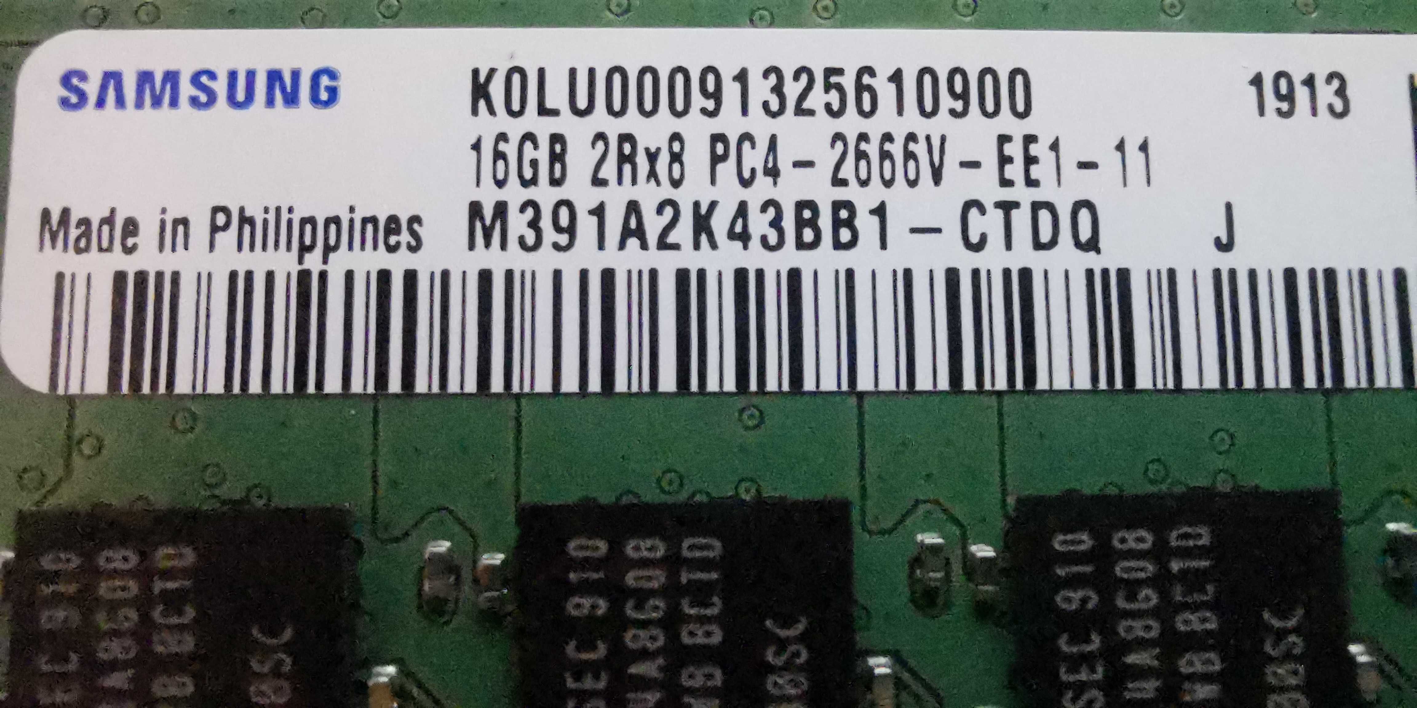 памет RAM Samsung 32Gb (16GB x2) DDR4 2666 UDIMM, ECC unbuffered