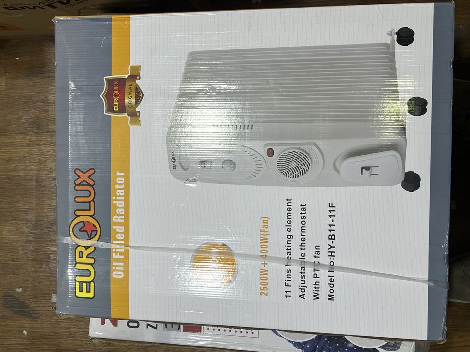 Масляный обогреватель, 13 ребер, нержавеющая сталь, с термостатом