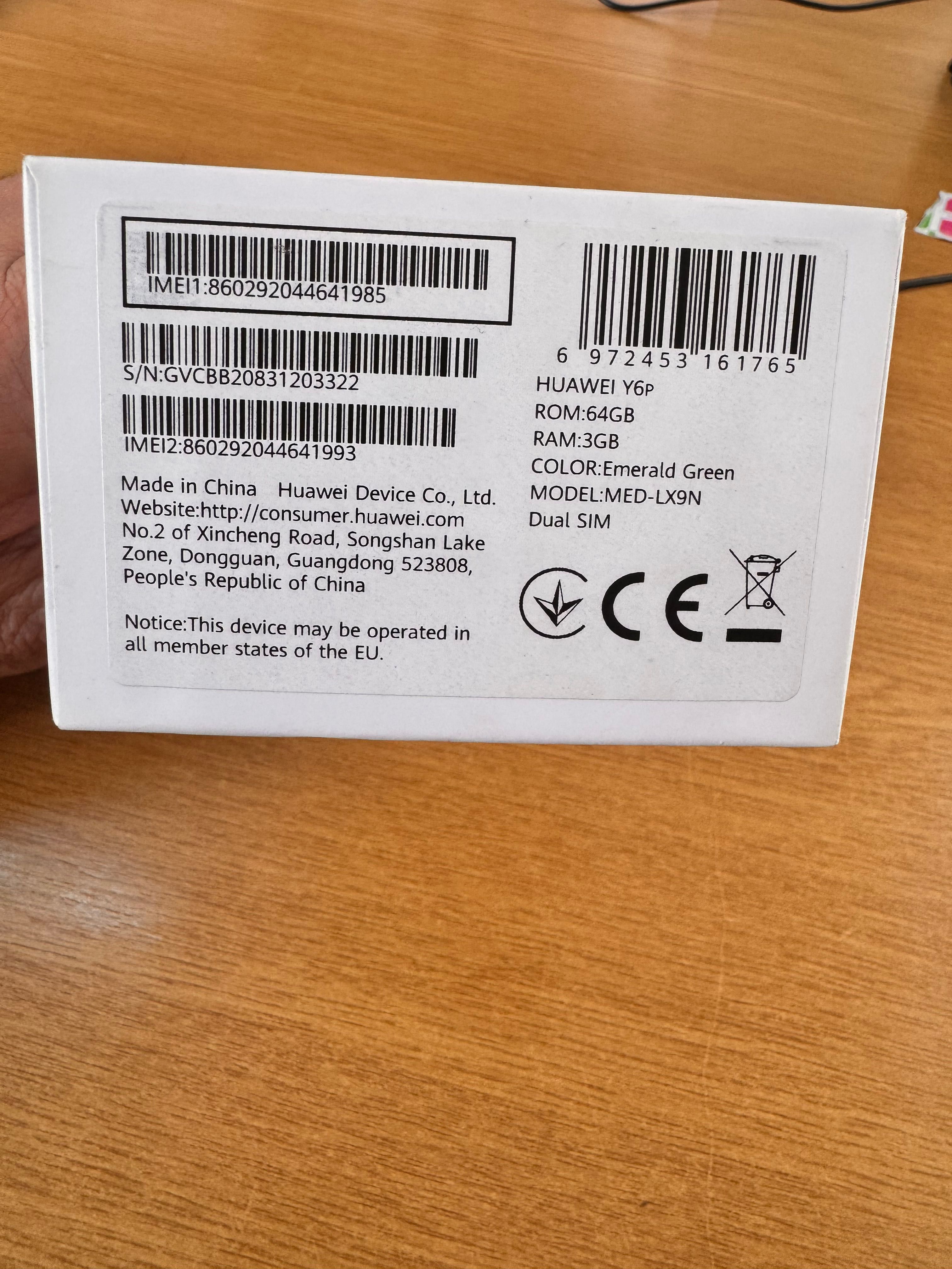 Telefon HUAWEI Y6P fără defecte