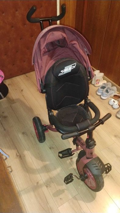 Детска Premium Триколка LORELLI  360° SPEEDY AIR YELLOW BLACK