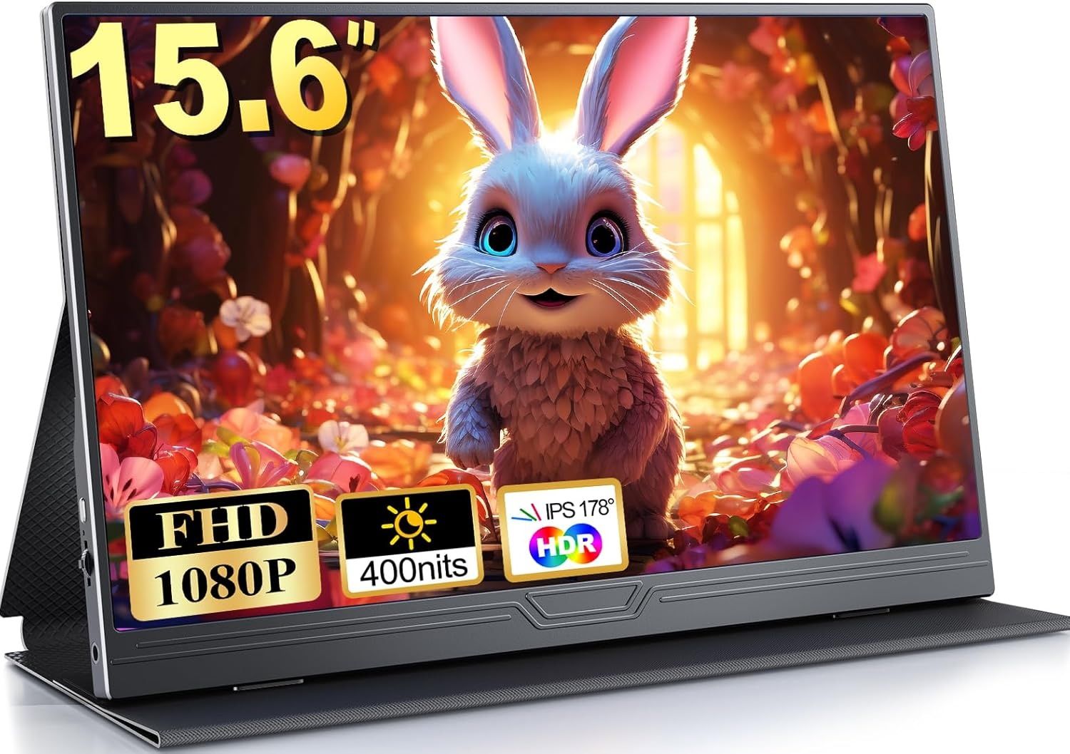 Monitor Portabil SIGILAT, Momods 156cm, 1080P HDR FreeSync