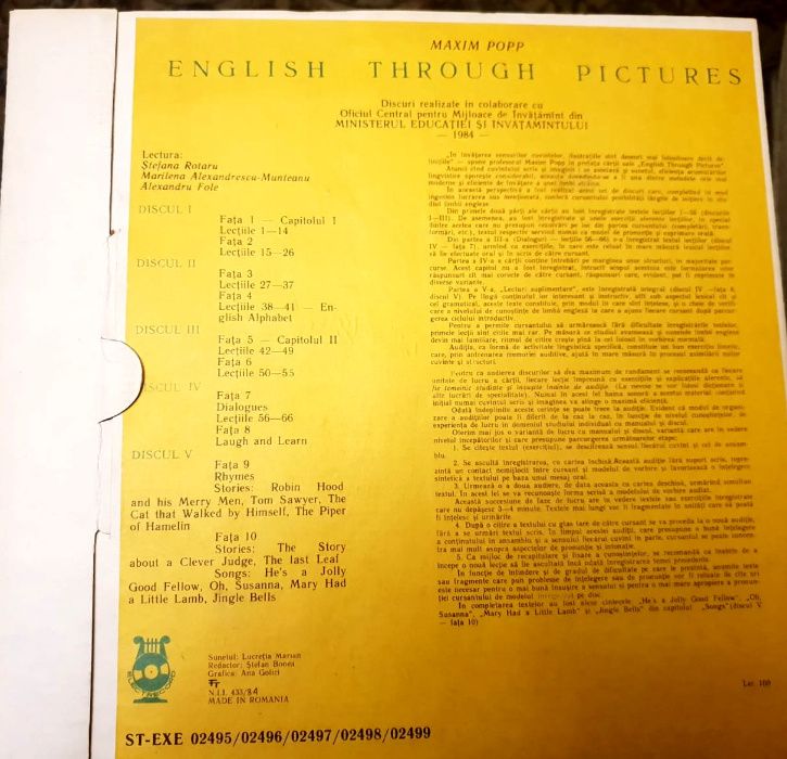 Colectie LP-uri cu muzica si povestiri pentru copii