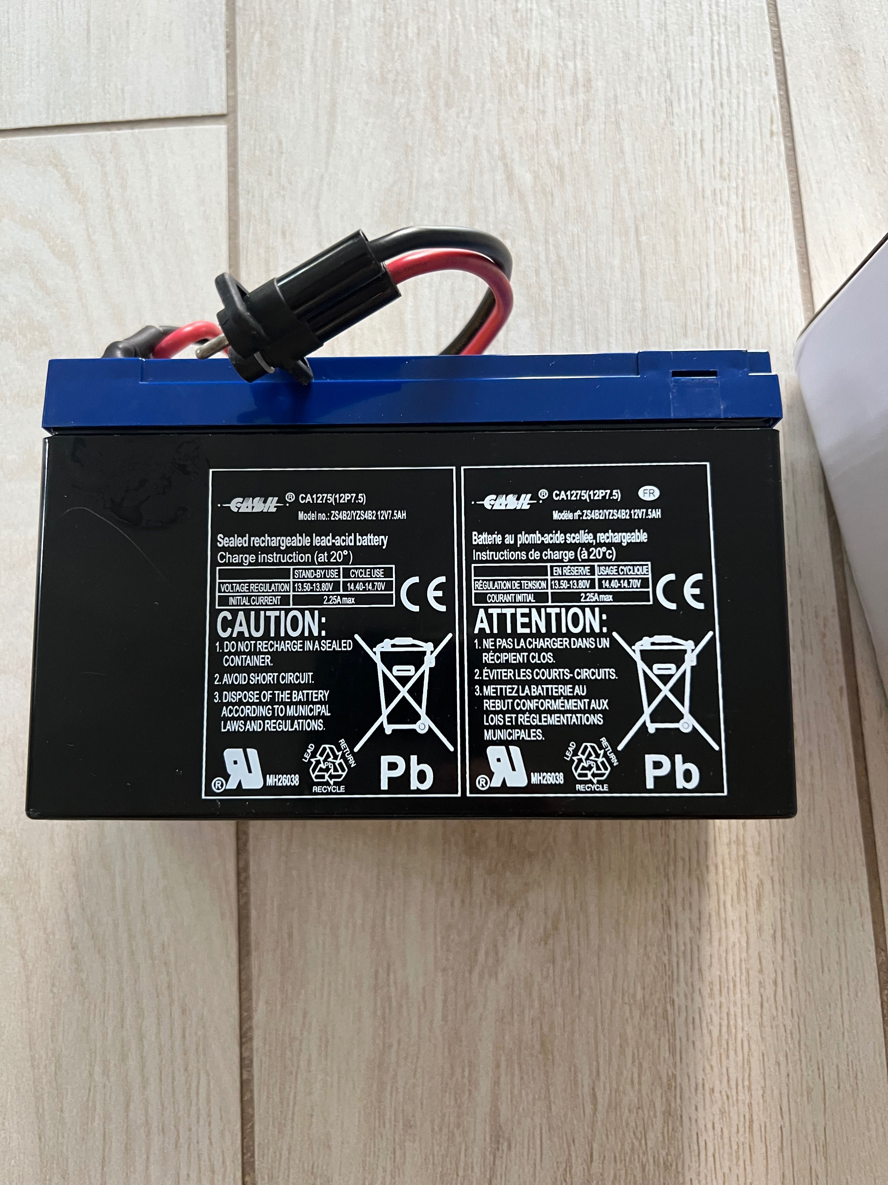 Батерия за воден скутер НЕ работи, CA1275  12v 7.5ah zs4b2/yzs4b2
