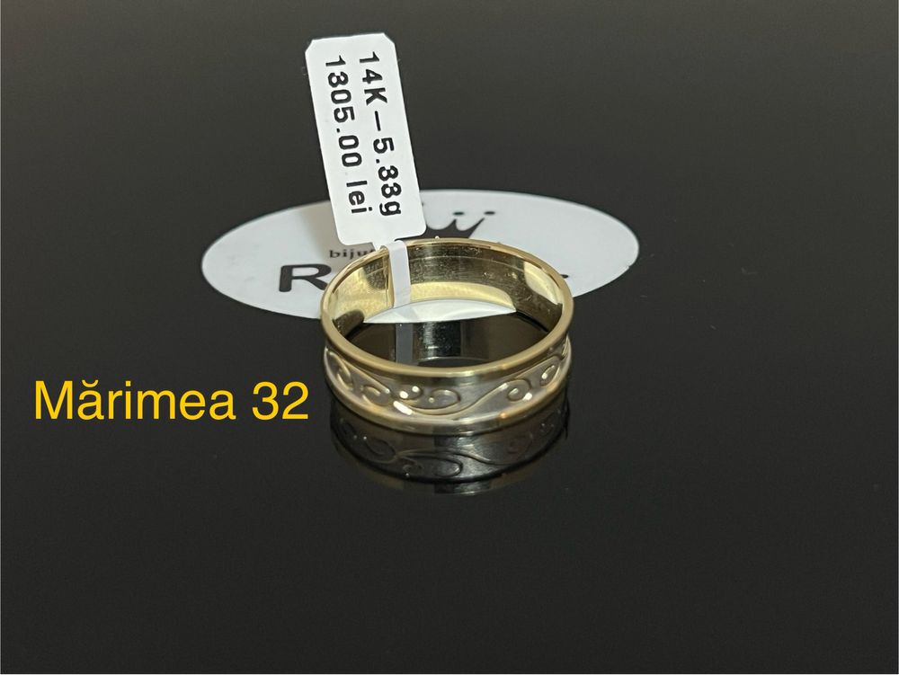 Bijuteria Royal CB : Inel stil Verigheta aur 14k 5,33gr mărimea 32