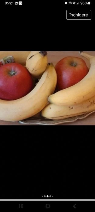 Fructieră argint masiv, tavă, platou