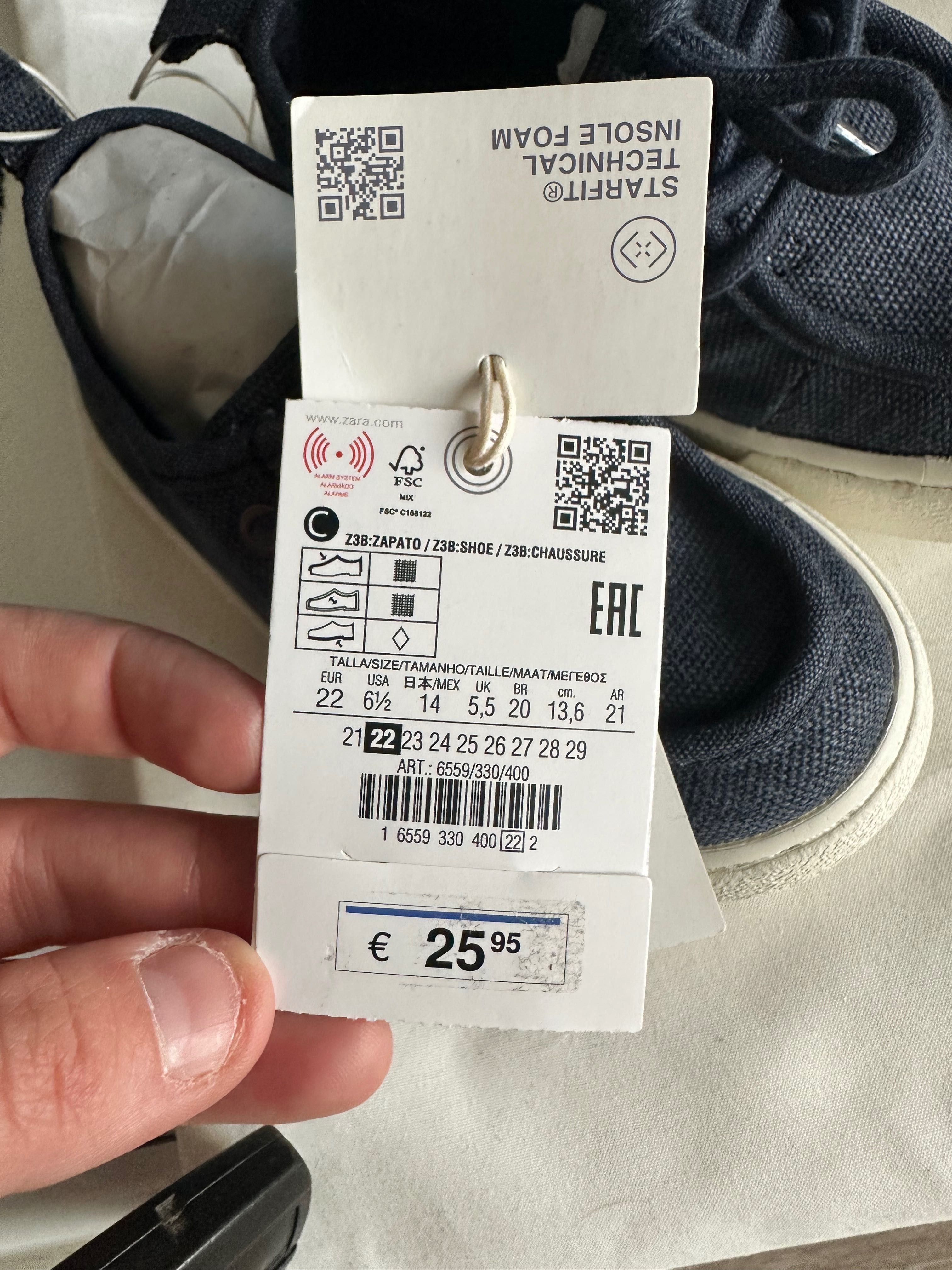 Бебешки детски обувки нови Zara 22/23 номер налични кецове,мокасини