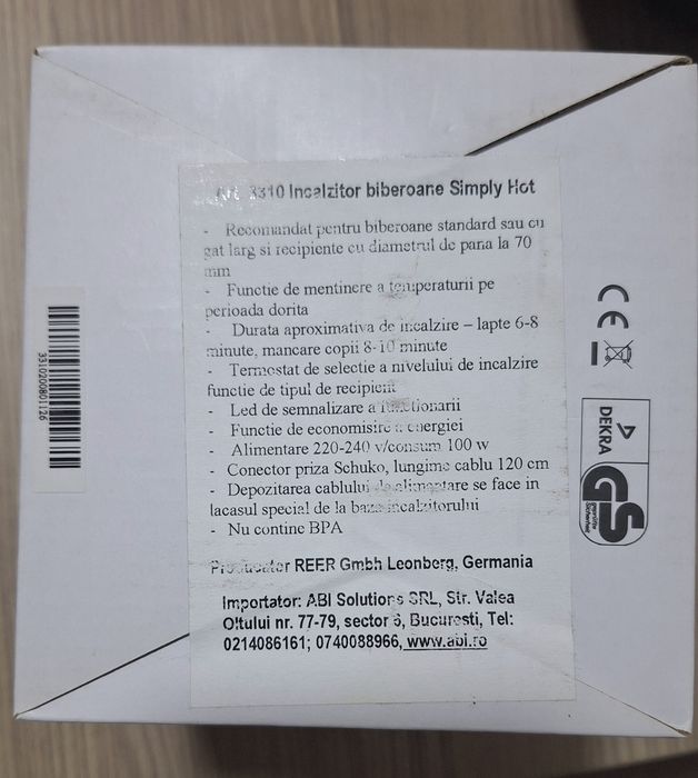 Incalzitor pentru biberoane Reer nou,nefolosit