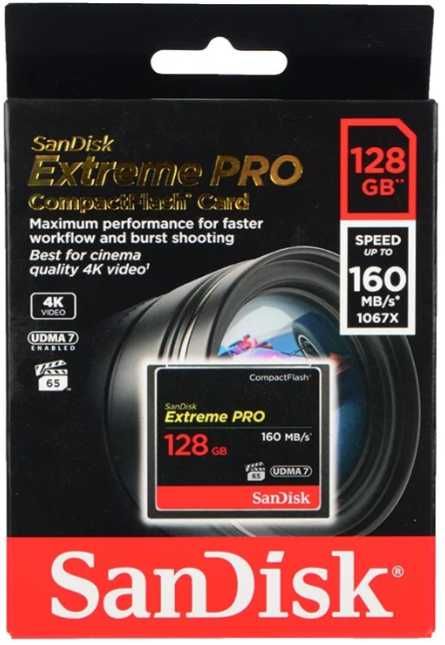 Карта памяти Compact Flah CF SanDisk Extreme PRO 128GB 160MB/s