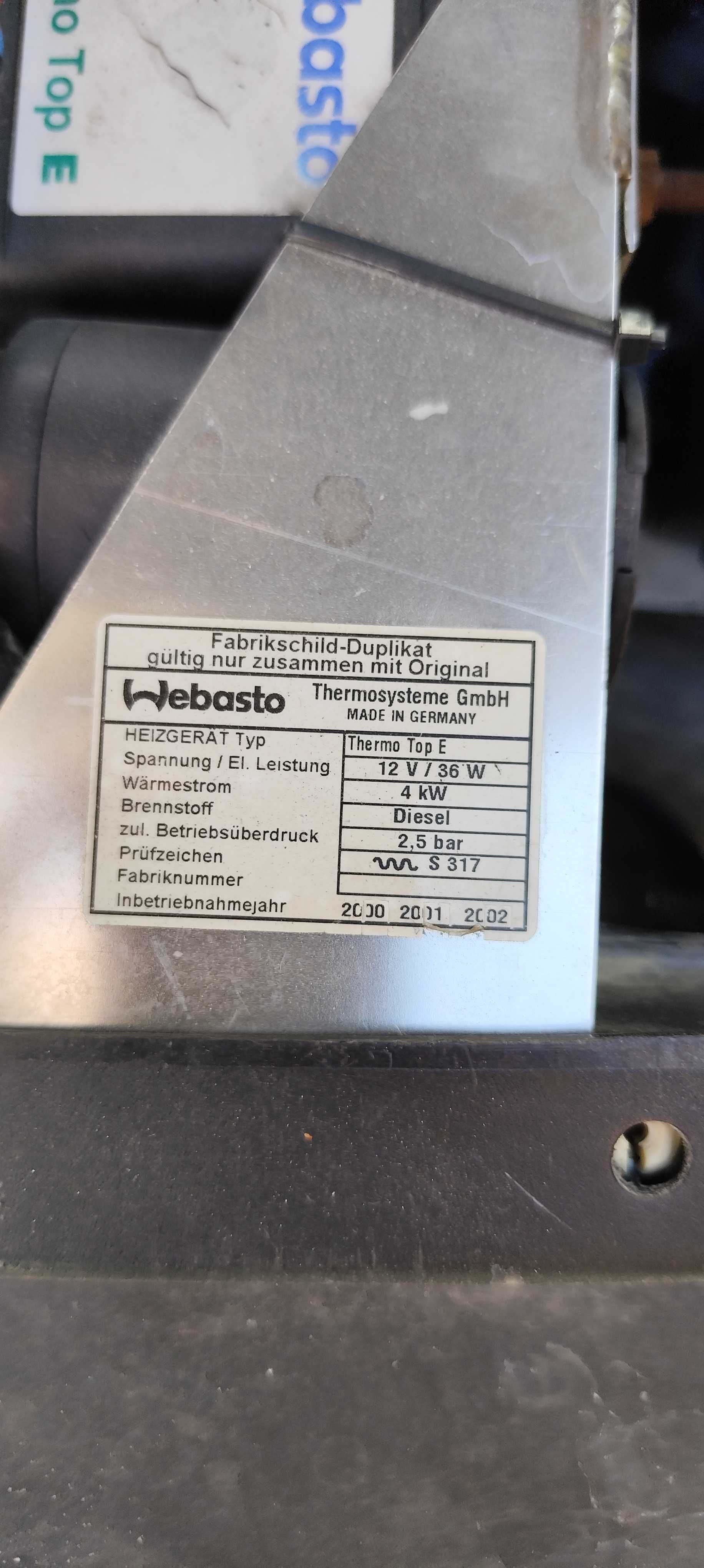 Печка WEBASTO termo top E
