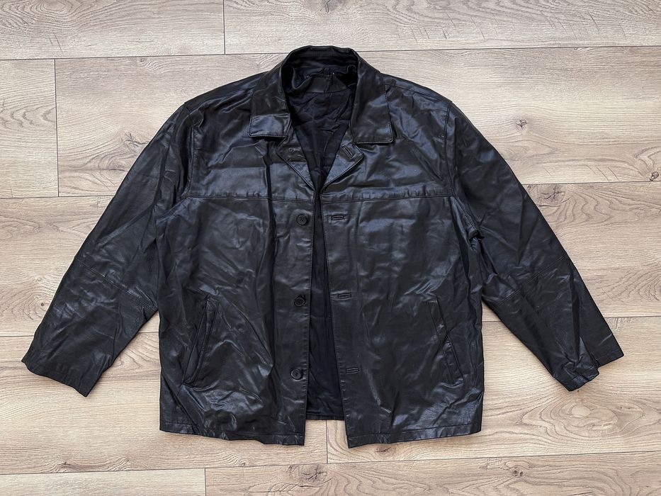 Geaca Piele Naturala MENS FASHION Negru Barbati | Marime 54 XL