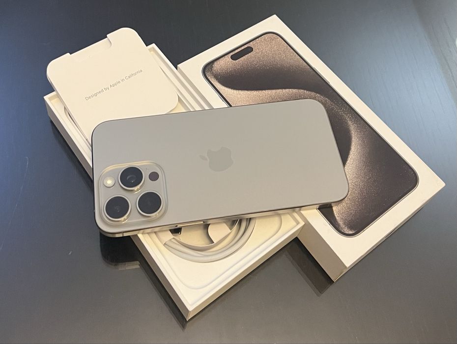 iPhone 15 PRO MAX 256GB 5G CA NOU! Titanium Natural Black Negru 128 14