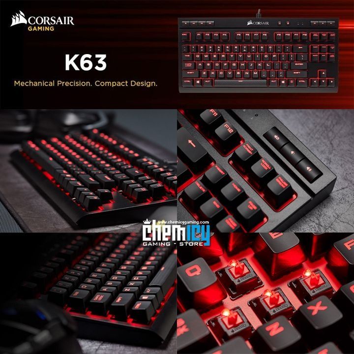 Corsair K63 СКИДКА с мультимедиа Механическая Клавиатура