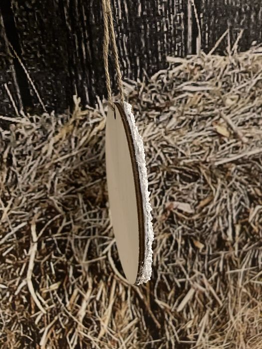 “Altfel” de glob, pe lemn de 10 cm diametru, handmade