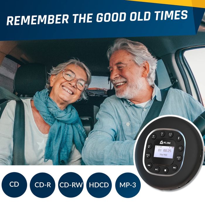 KLIM Journey Преносим CD плейър/слушалки/FM радио/AUX/Bluetooth