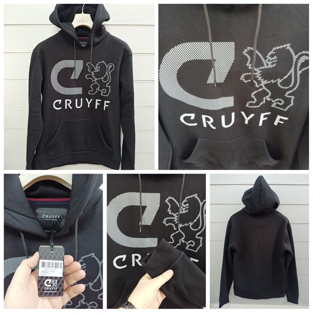 Оригинален суичър Cruyff Diagonal L , XL с качулка нов мъжки горнище