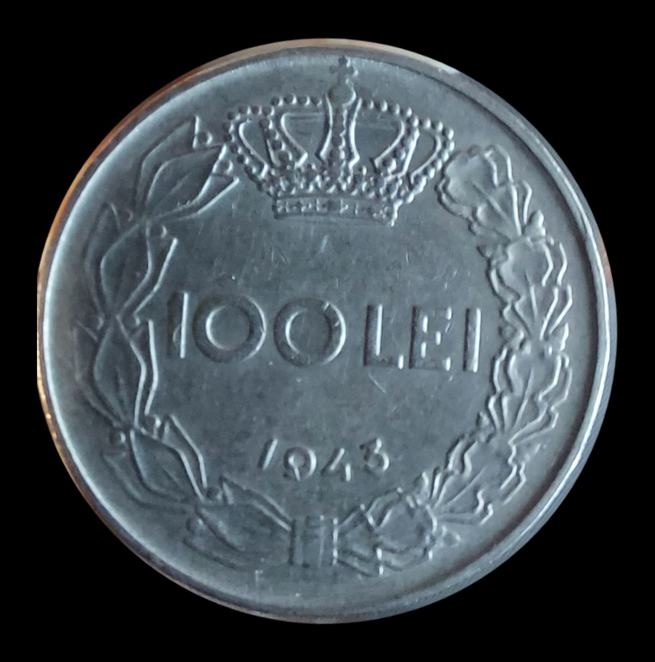 Se vând 4 monede de 100 de lei din 1943 și una de 25 de bani din 1966
