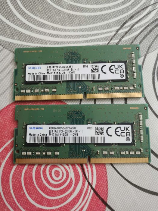 16 GB Ram (8GBx2) 3200MHz за лаптоп