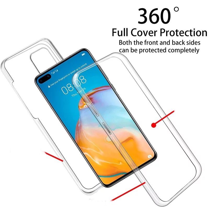 Huawei P40 P30 Lite Husa 360 Crystal Clear Fata Spate