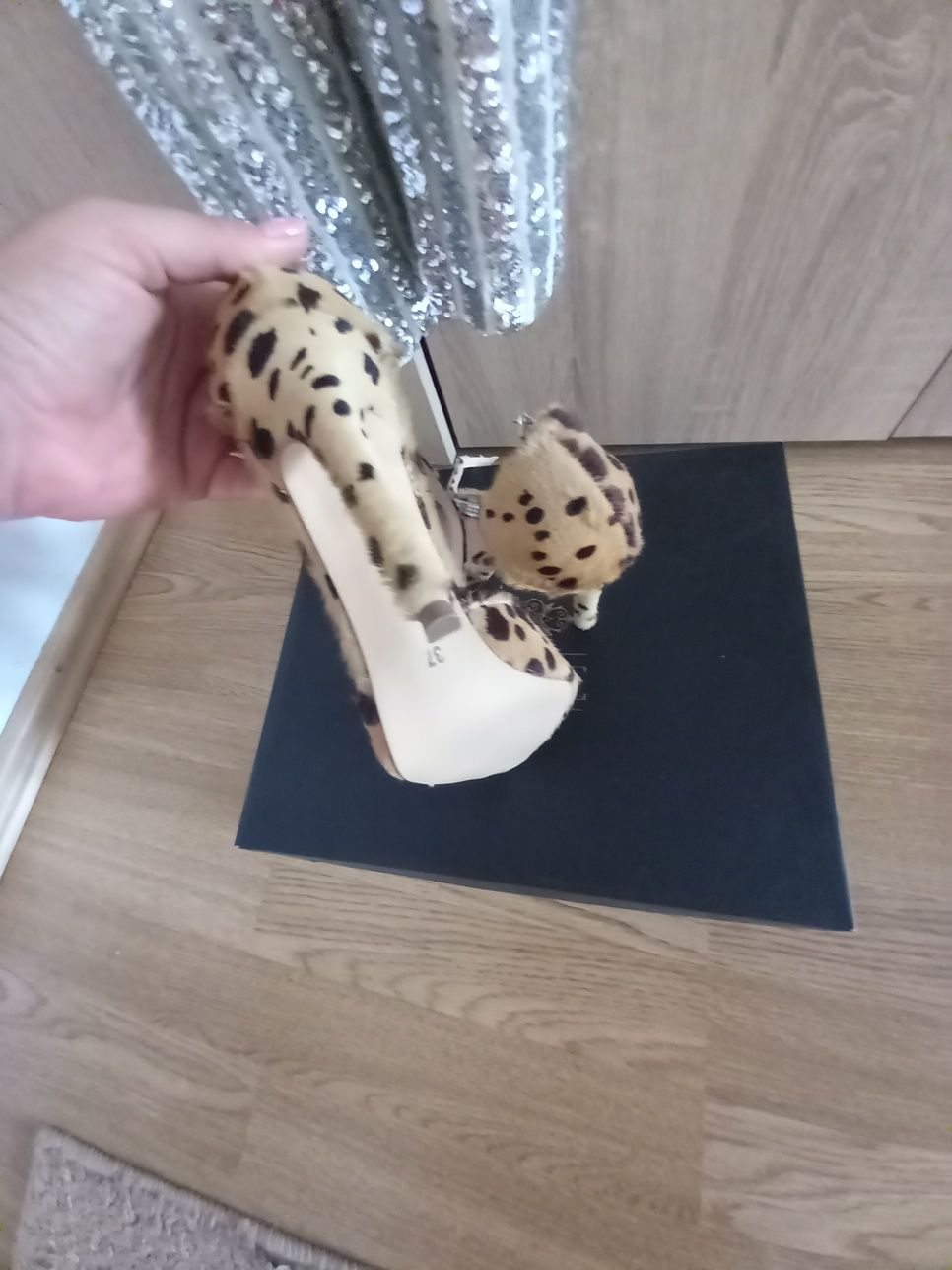 Salopeta eleganta +pantofi leopard
