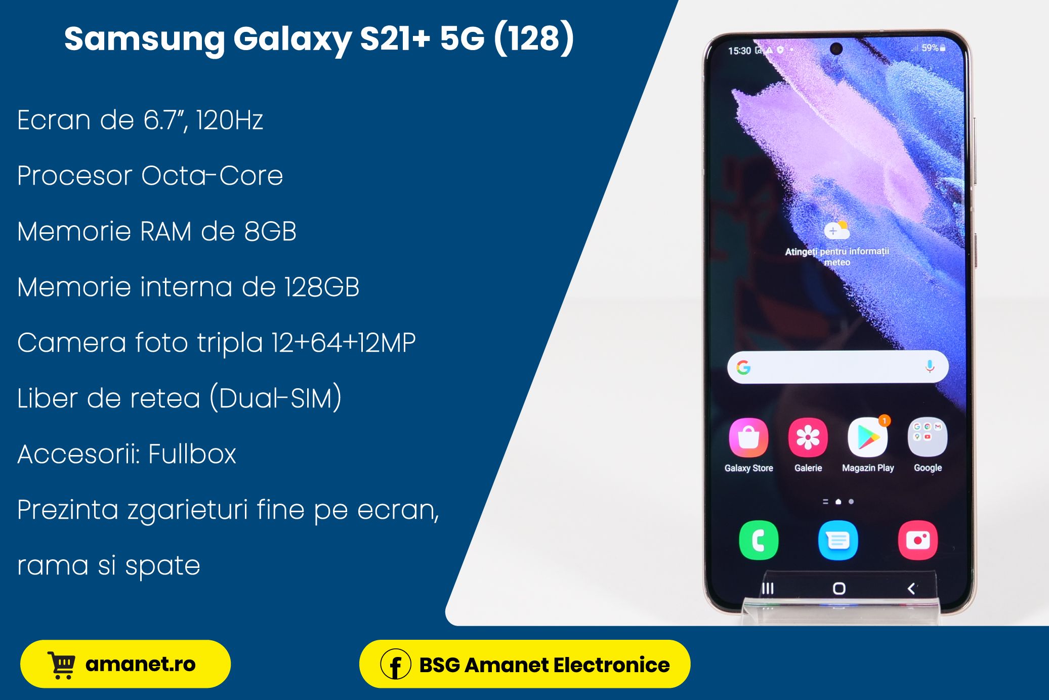 Samsung Galaxy S21+ 5G (128) - BSG Amanet & Exchange