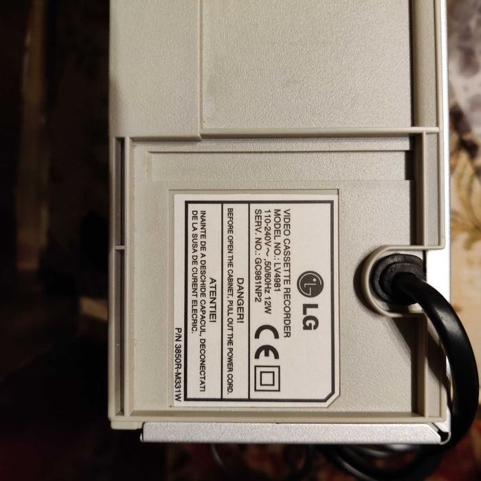 Vand  videocasetrecorder LG