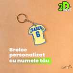 Breloc fotbal personalizat – nume și număr echipă