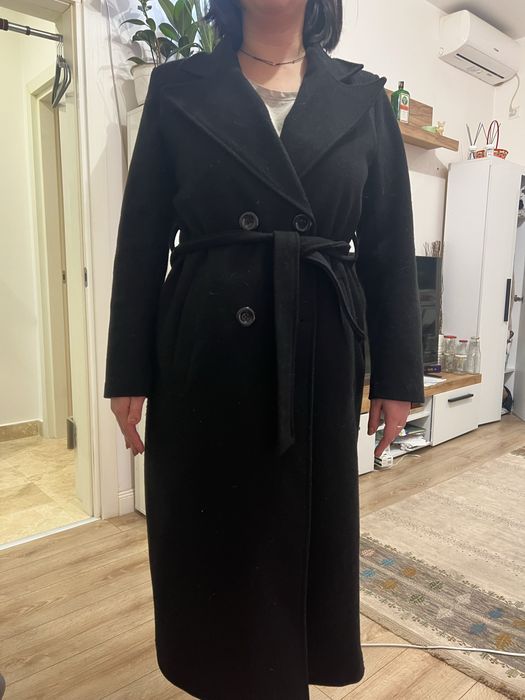 Palton negru cu defecte New Collection