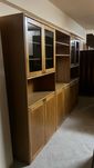 Bibliotecă modulară din lemn cu vitrină sh de calitate italiană S 3172