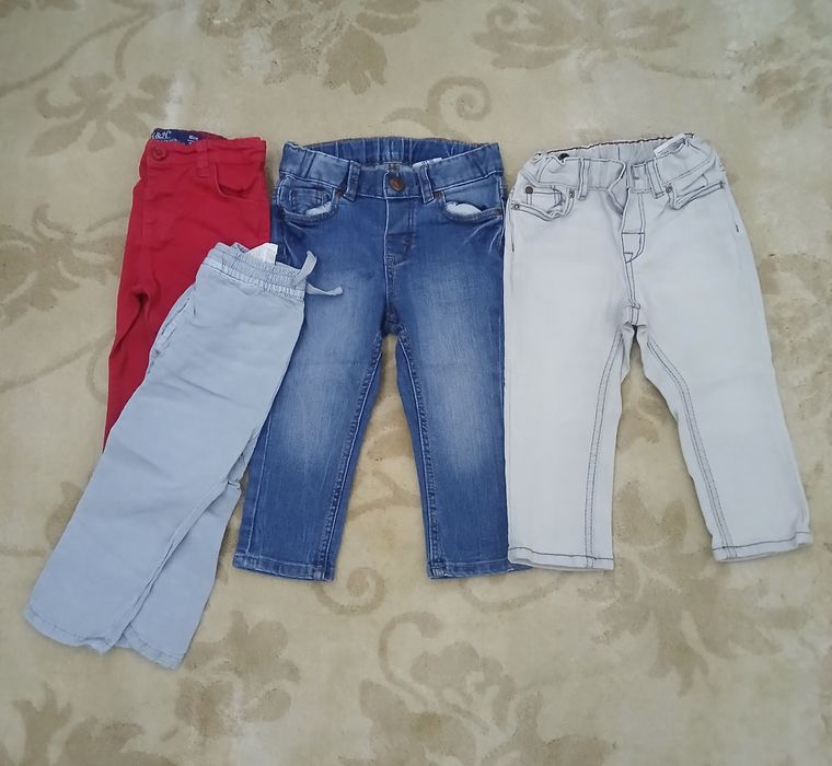 Лот дънки h&m,zara 9-12 месеца