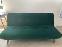 Canapea extensibilă catifea verde Culoare exclusivă