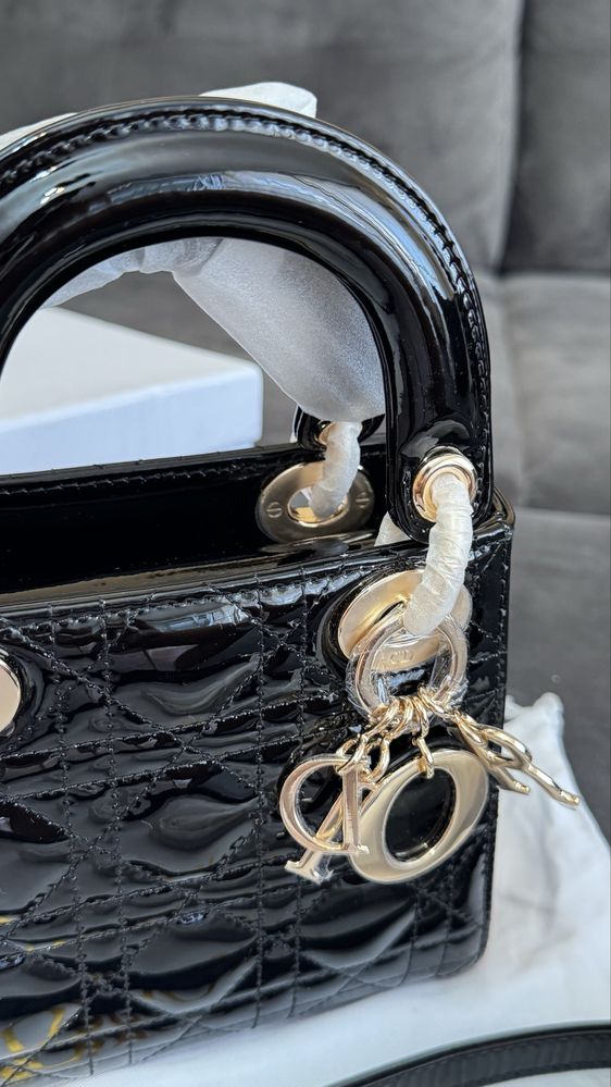 Poseta Dior Lady D - piele naturala/17cm/accesorizare full box/premium