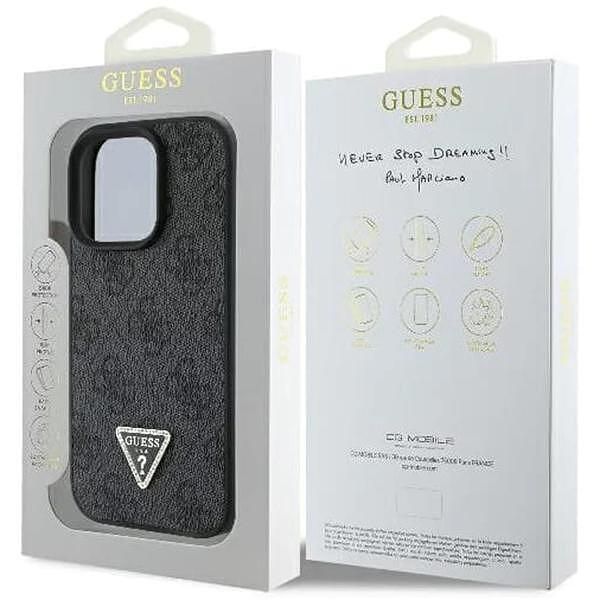 Guess - leather 4g triangle strass (guhcp16lp4tdpk) - калъф за iphone