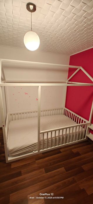 Pat copii tip Casuta si saltea , Montessori