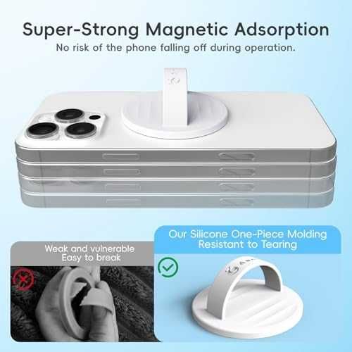 Нов Силиконов магнитен държач за MagSafe телефон, анти-падане и стойка