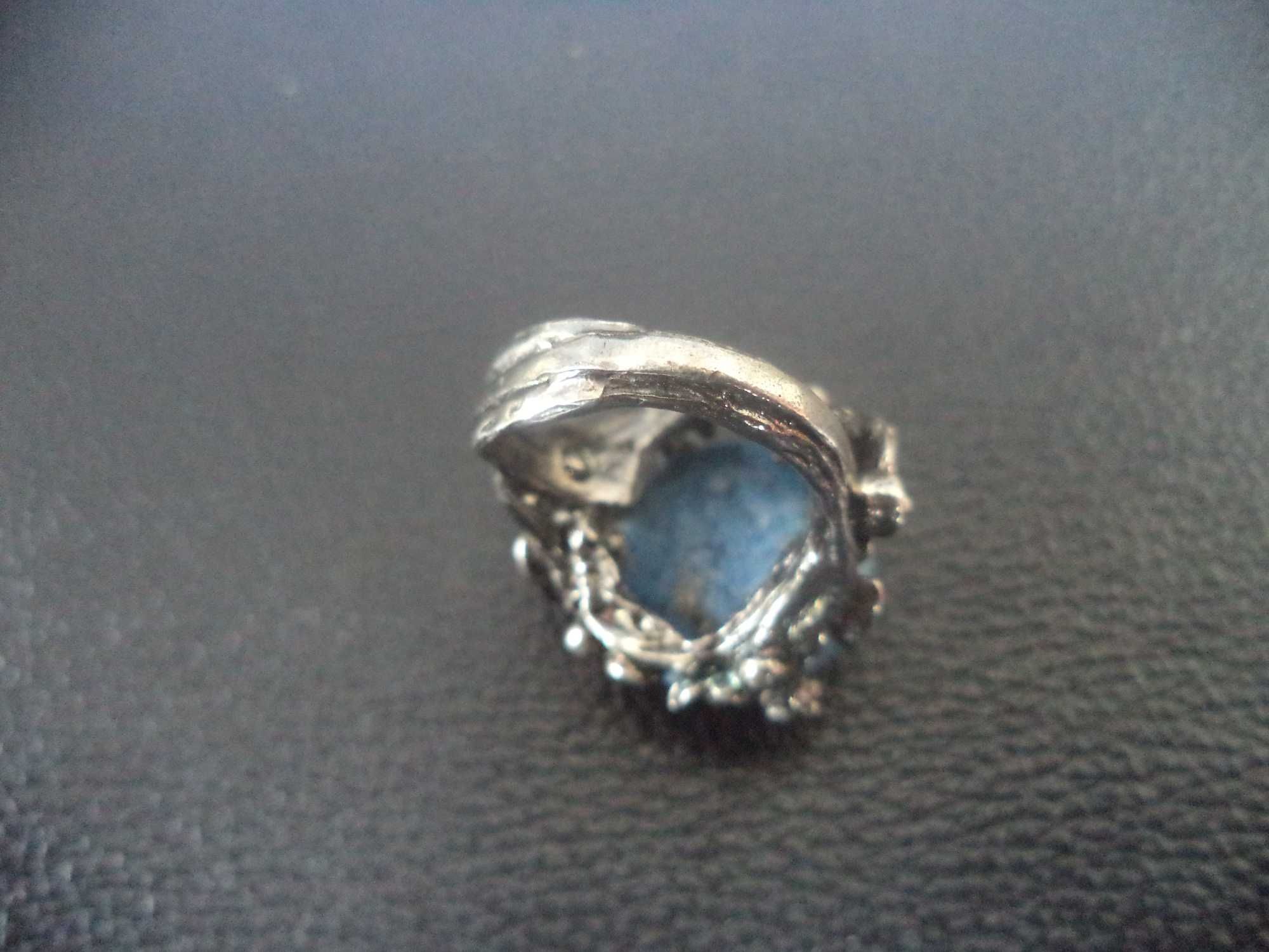 Сребърни старинни аристократични пръстени Виена лапис лазули