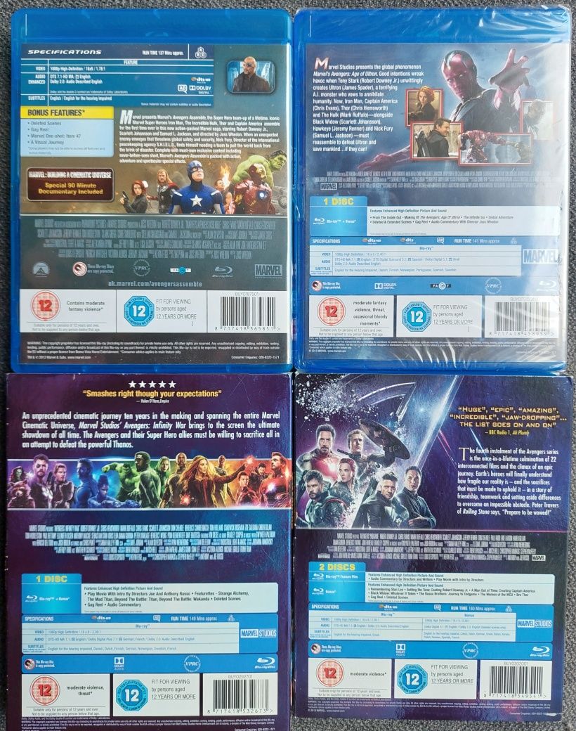 Филми на Марвел -  Avengers / Отмъстителите на Blu-Ray (блу рей)