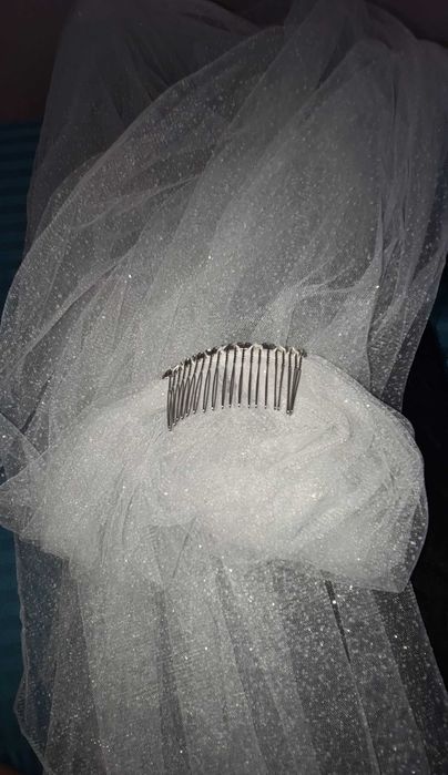 Voal cu sclipici pentru mirese