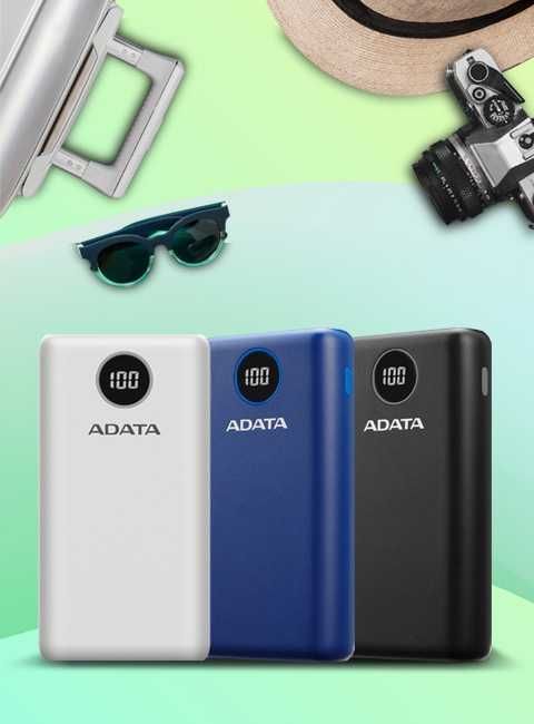 Външна батерия ADATA 20000mAh USB-C microUSB QC/PD 3.0