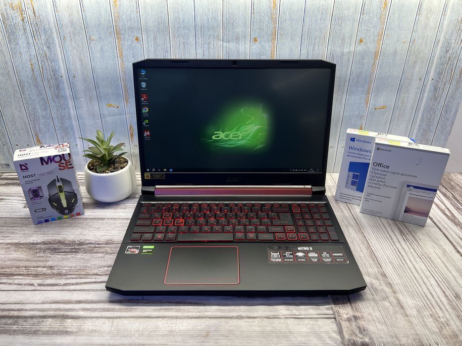 Асер Nitro 5 — игровой ноутбук с Ryzen 5, 16GB, GTX 1650, 512GB ССД