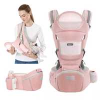 Marsupiu bebe Ergonomic Multifunctional,0-36 luni, Bumbac,  Roz