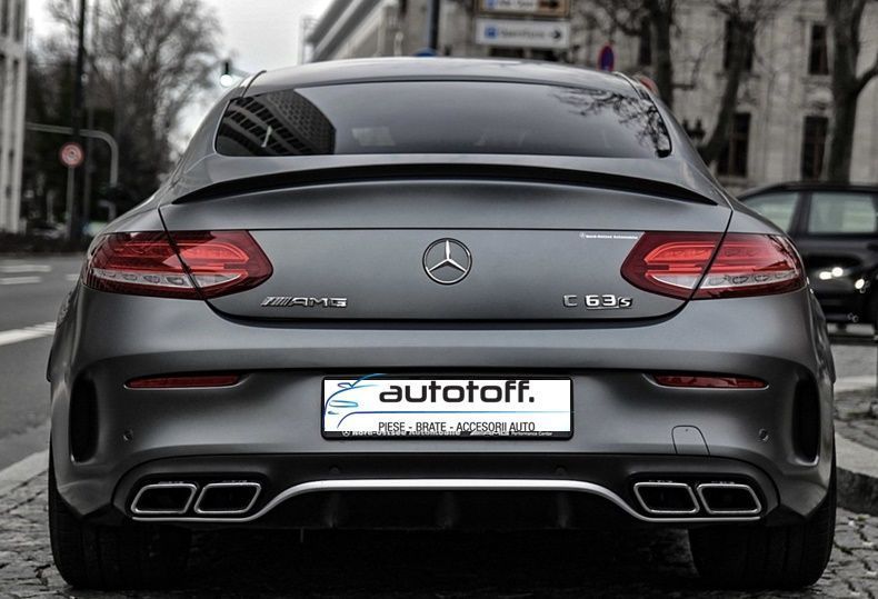 Difuzor bara spate Mercedes C205 Coupe A205 Cabrio C-Class (15-18) Chrome C63 AMG